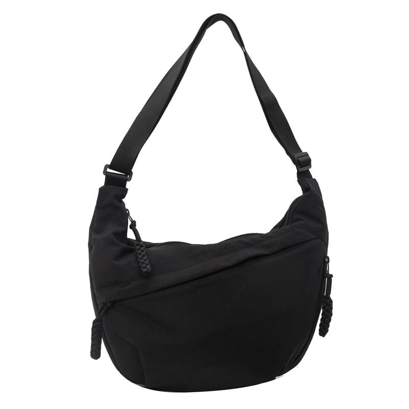 Designer Direct Sales Women's Fashion Plain Color Nylon Crossbody Hobo Bag