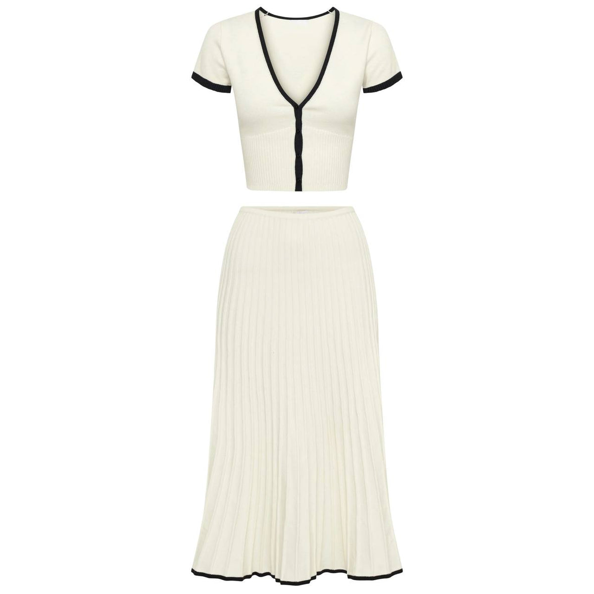 JOLENE Knit Top And Midi Skirt Set