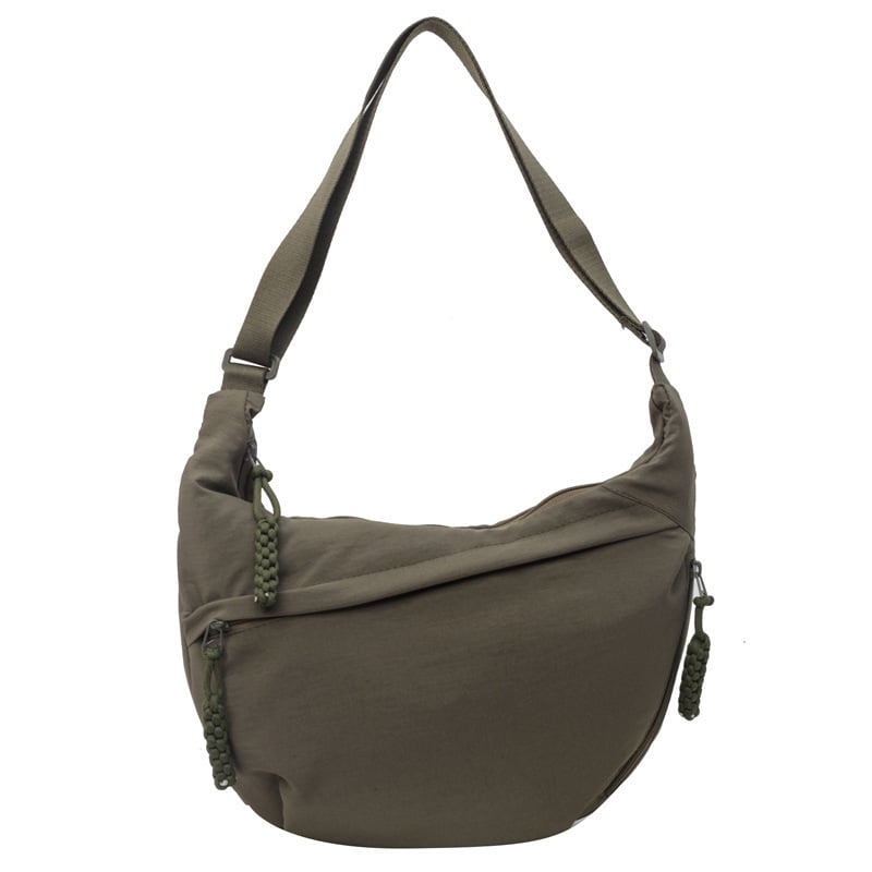 Designer Direct Sales Women's Fashion Plain Color Nylon Crossbody Hobo Bag