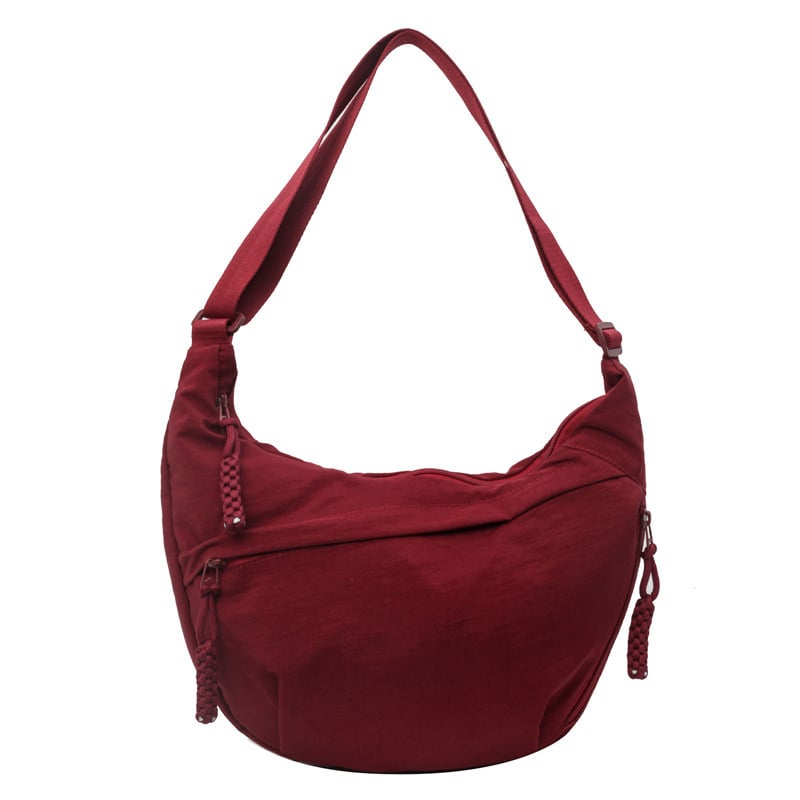 Designer Direct Sales Women's Fashion Plain Color Nylon Crossbody Hobo Bag