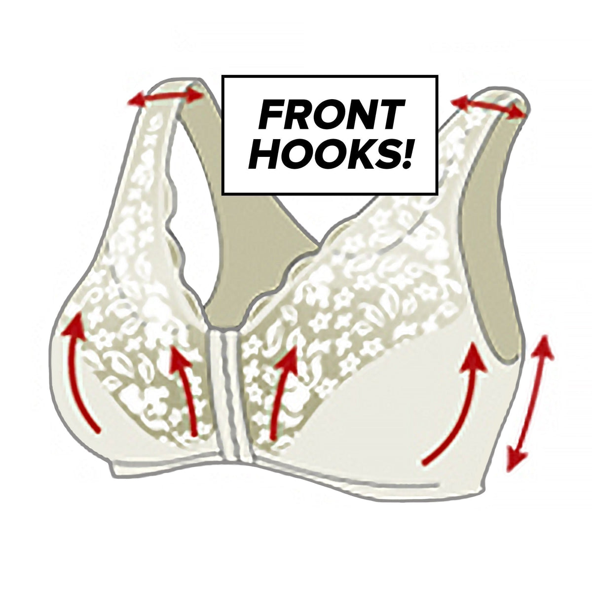 πBuy 1 Get 1 FREEπ - Front Hook Stretch-lace Bra