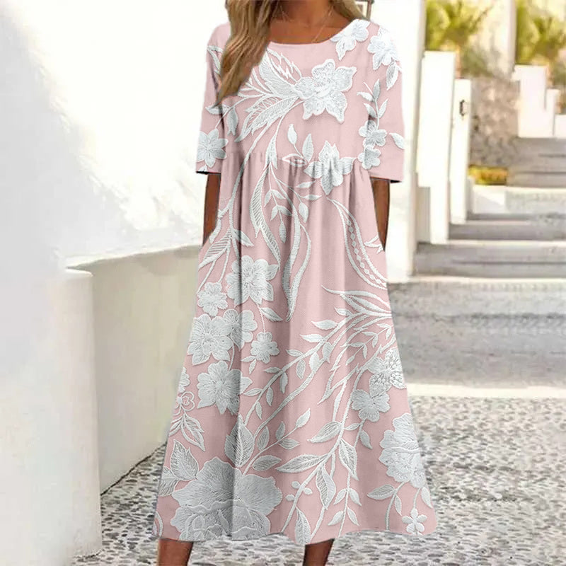 Women's Retro Floral Print Dress