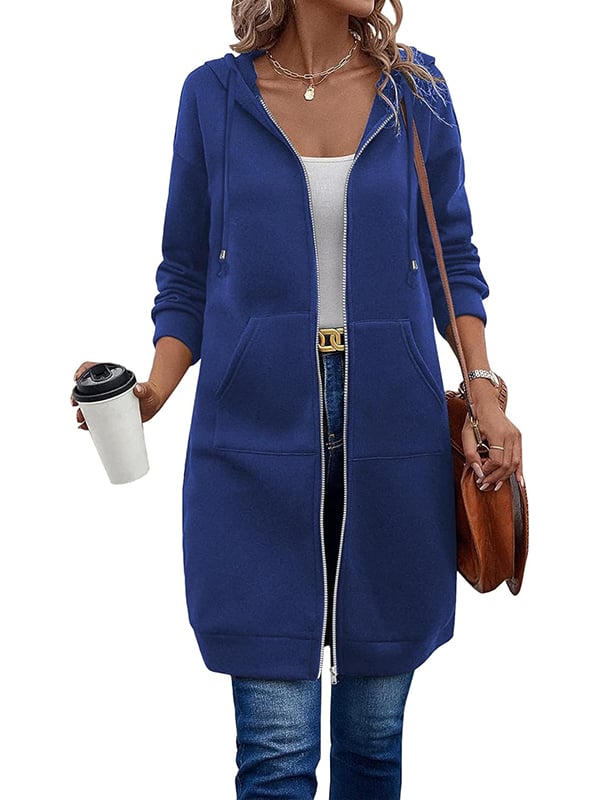 Women Casual Zip up Fleece Hoodies