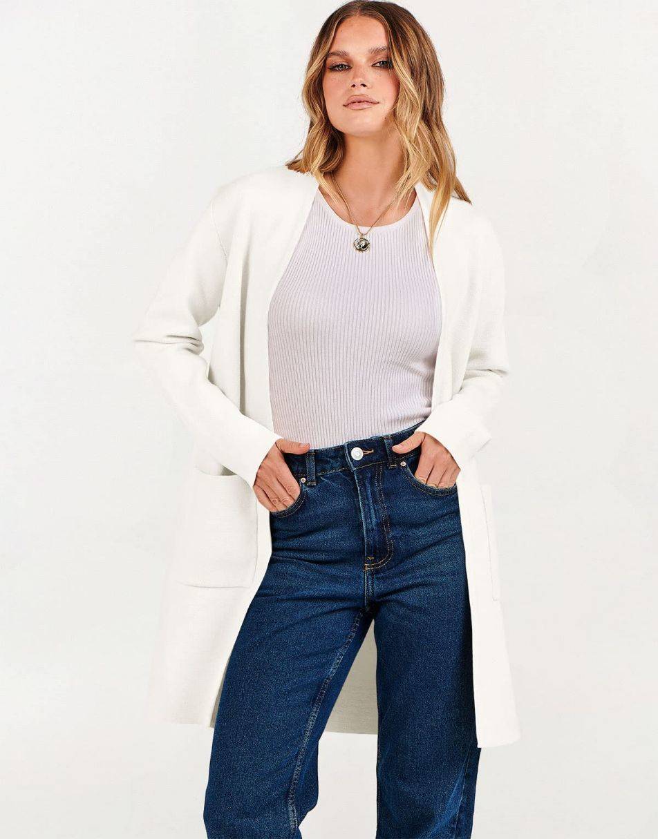 ANRABESS Cardigan Sweater for Women Casual 2023 Fall Winter Fashion Coat Long Sleeve Open Front Knit Coatigan Clothes