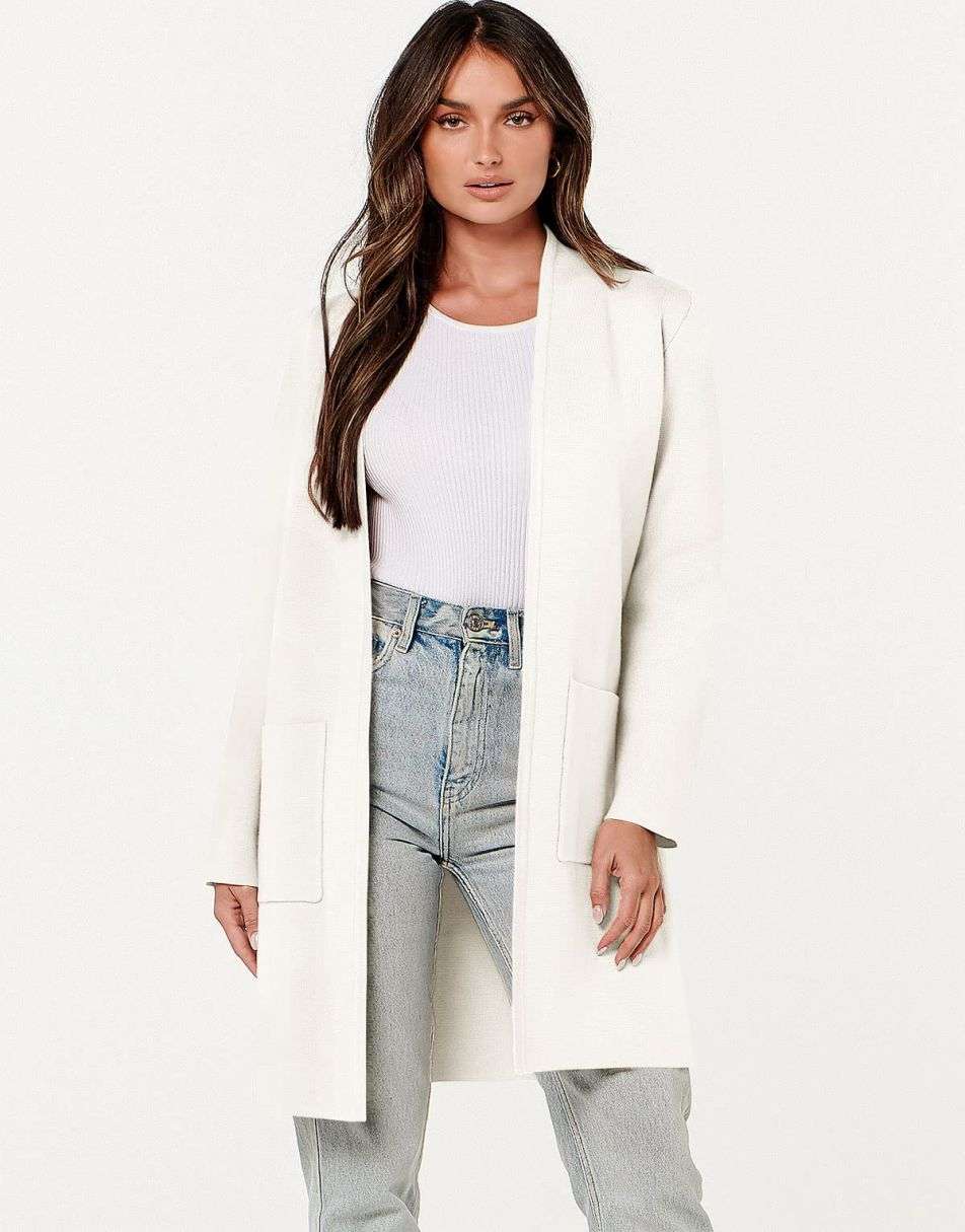 ANRABESS Cardigan Sweater for Women Casual 2023 Fall Winter Fashion Coat Long Sleeve Open Front Knit Coatigan Clothes