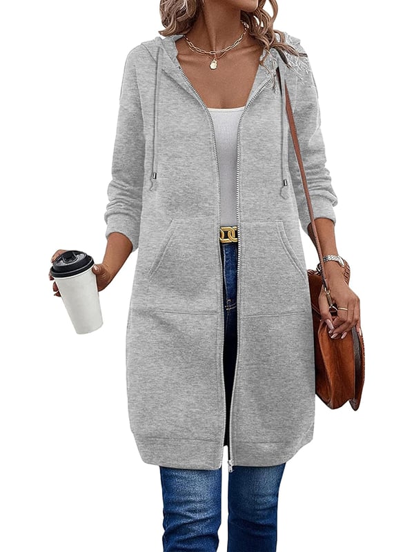 Women Casual Zip up Fleece Hoodies