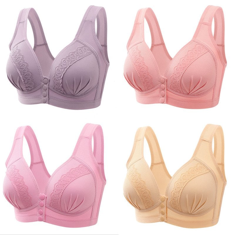đź’•BUY 1 GET 2 FREEđź’•-2023 Front Button Breathable Skin-Friendly Cotton Bra