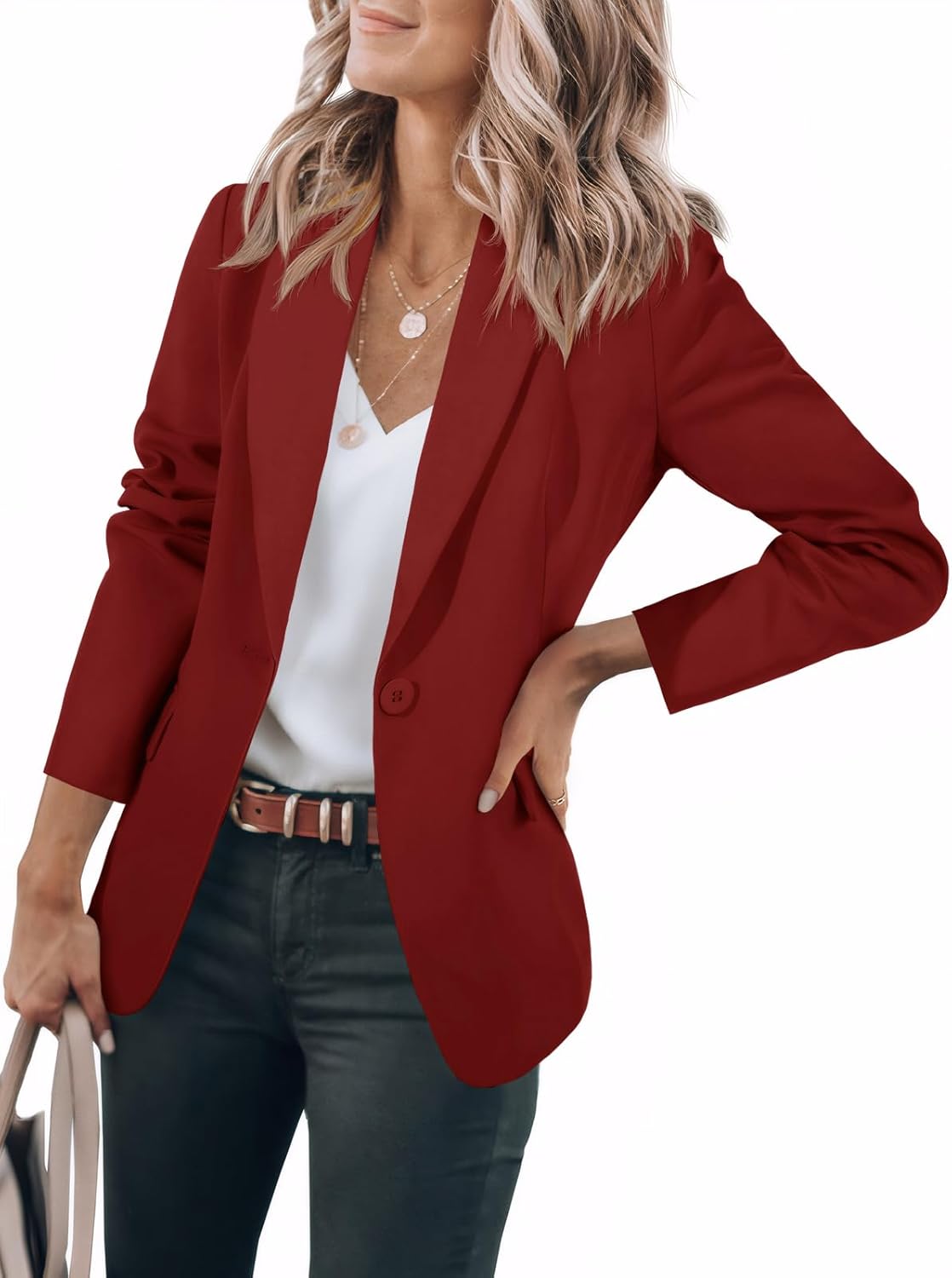 Women's Casual Button Blazer Jacket (Buy 2 Free Shipping)