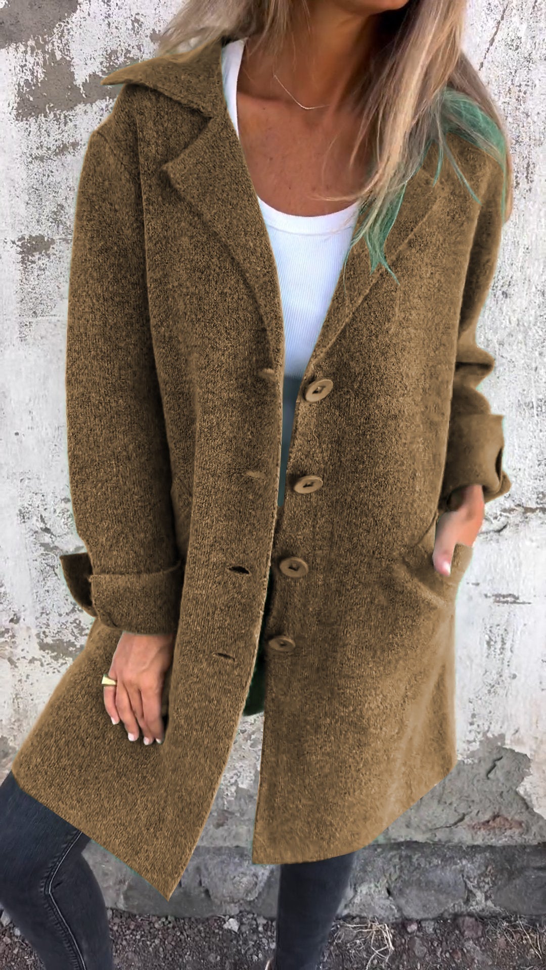 Casual Lapel Wool Single Breasted Long Coat(BUY 2 FREE SHIPPING)
