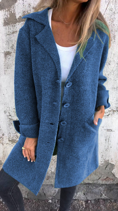 Casual Lapel Wool Single Breasted Long Coat(BUY 2 FREE SHIPPING)