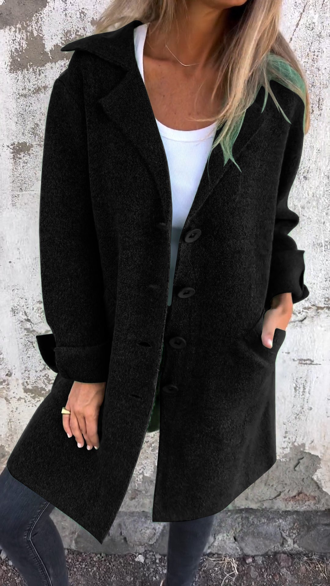 Casual Lapel Wool Single Breasted Long Coat(BUY 2 FREE SHIPPING)