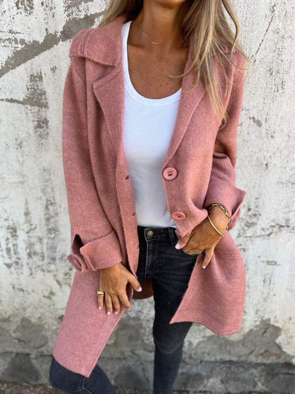 Casual Lapel Wool Single Breasted Long Coat(BUY 2 FREE SHIPPING)