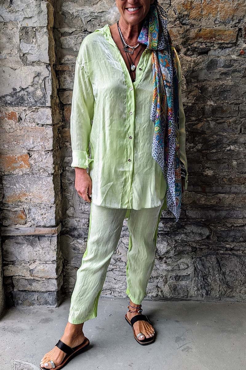 Women's casual mercerized solid color suit