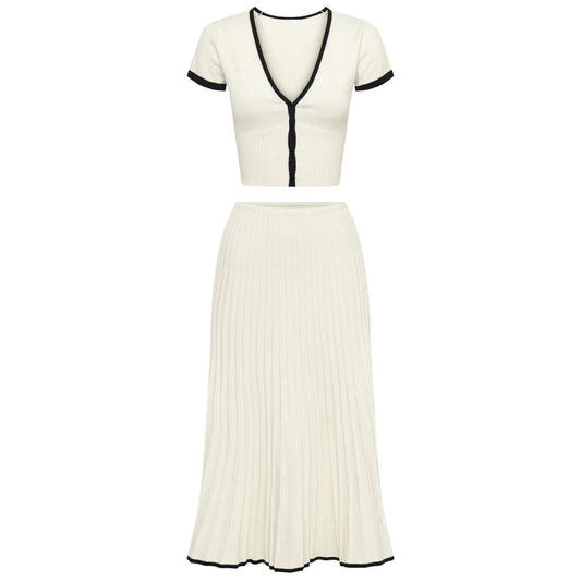 JOLENE Knit Top And Midi Skirt Set