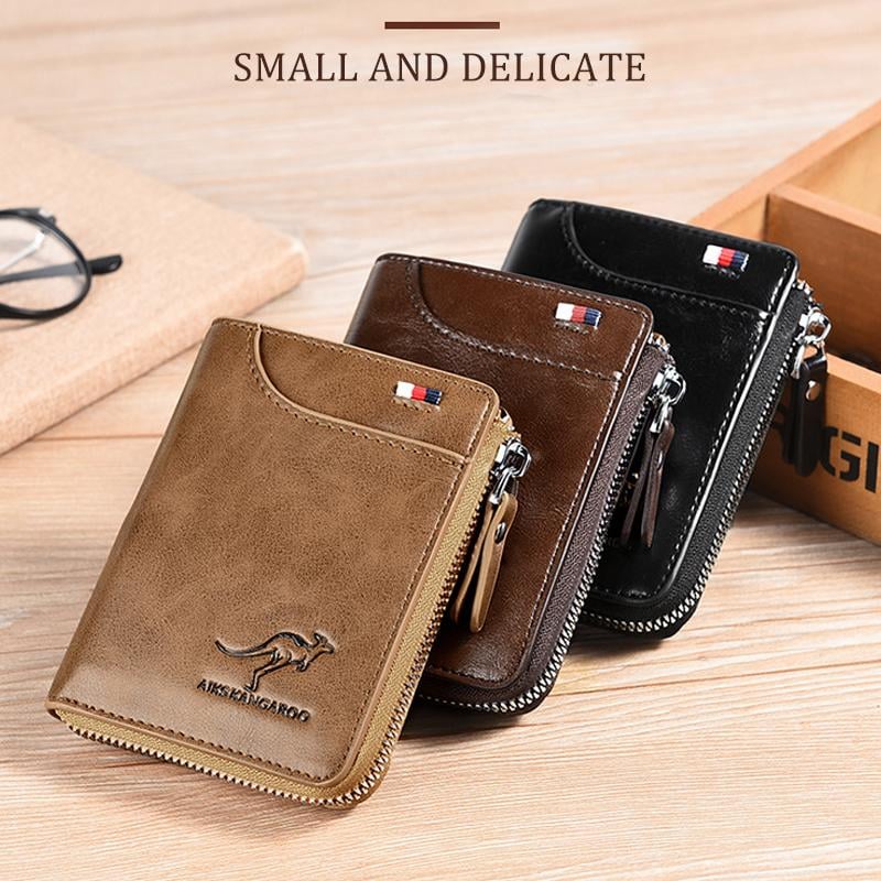 Men Wallet Zipper  Purse ( RFID PROTECTED )