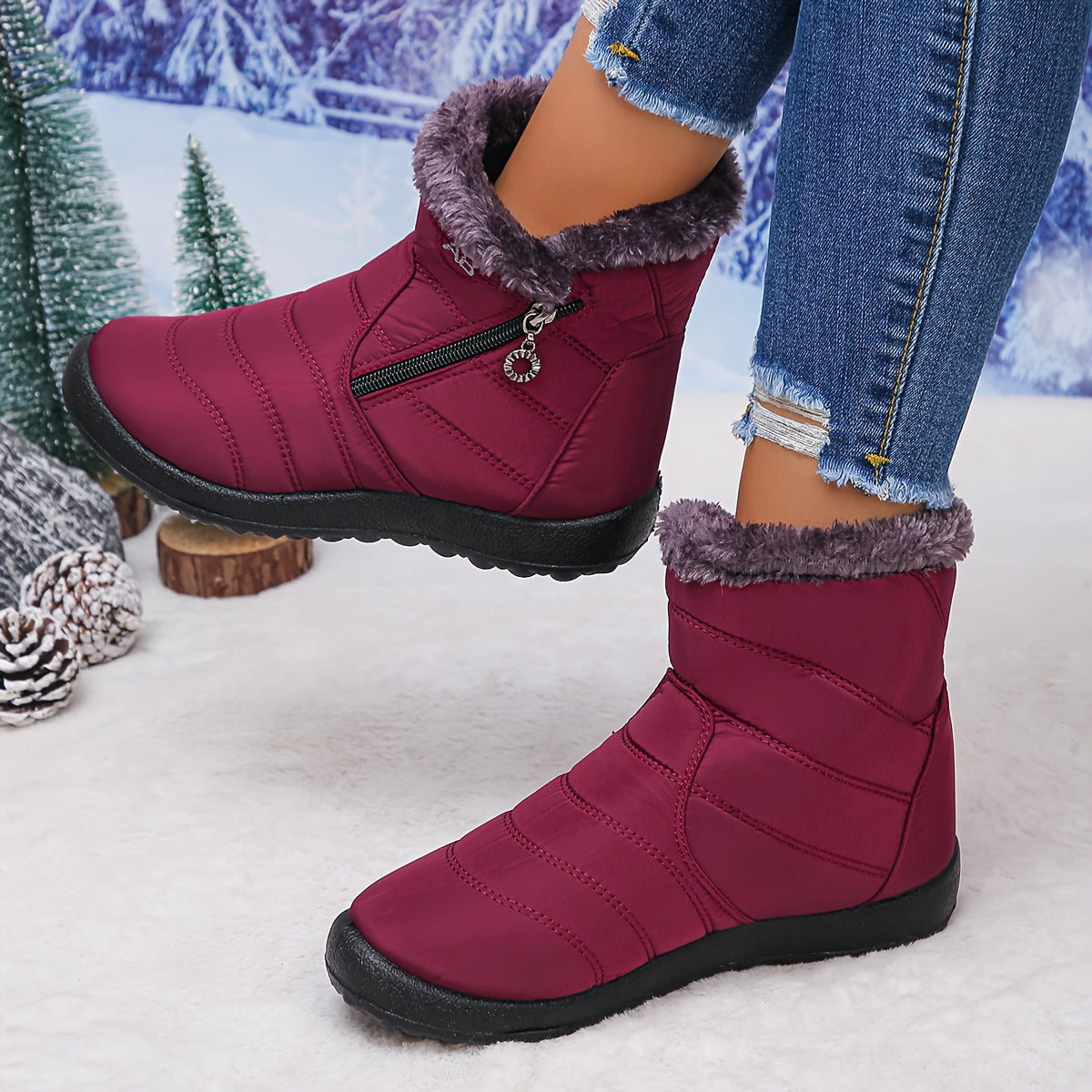 🔥Last Day Promotion 50% OFF - Women's Cozy Winter Waterproof Anti-Slip Orthopedic Boots