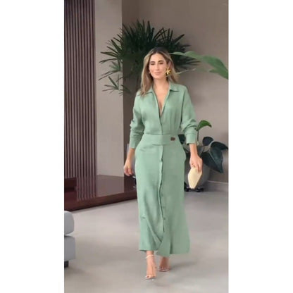 2024 Solid color maxi dress