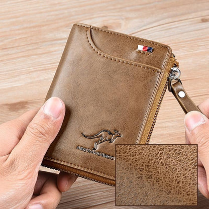 Men Wallet Zipper  Purse ( RFID PROTECTED )