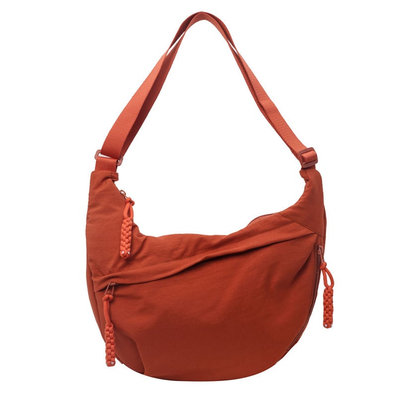 Designer Direct Sales Women's Fashion Plain Color Nylon Crossbody Hobo Bag