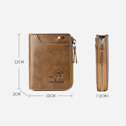 Men Wallet Zipper  Purse ( RFID PROTECTED )
