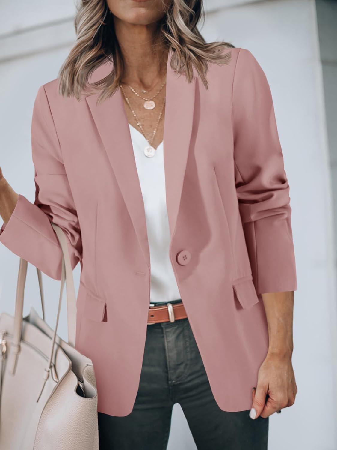 Women's Casual Button Blazer Jacket (Buy 2 Free Shipping)