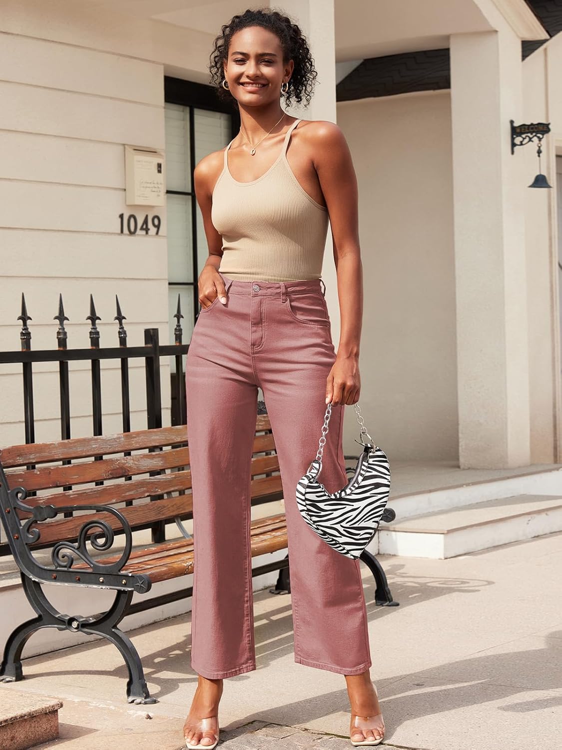 HDLTE Women Wide Leg Jeans High Waist Baggy Jeans Loose Boyfriend Jeans Denim Pants Y2K