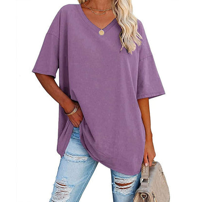 🔥Up to 69% OFF Today🔥Women Summer 2025 Tops 20 Colors Casual V-neck T-shirts