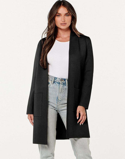 ANRABESS Cardigan Sweater for Women Casual 2023 Fall Winter Fashion Coat Long Sleeve Open Front Knit Coatigan Clothes