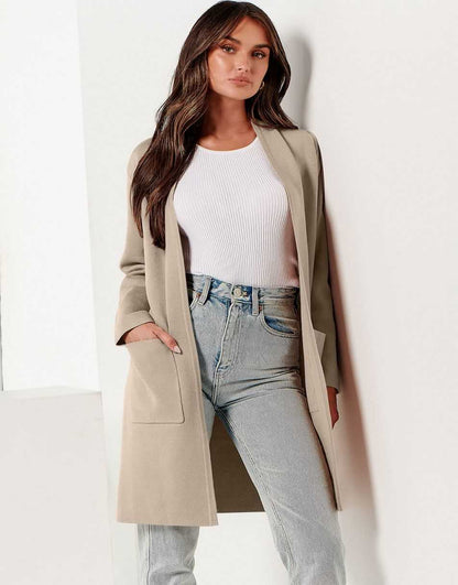 ANRABESS Cardigan Sweater for Women Casual 2023 Fall Winter Fashion Coat Long Sleeve Open Front Knit Coatigan Clothes
