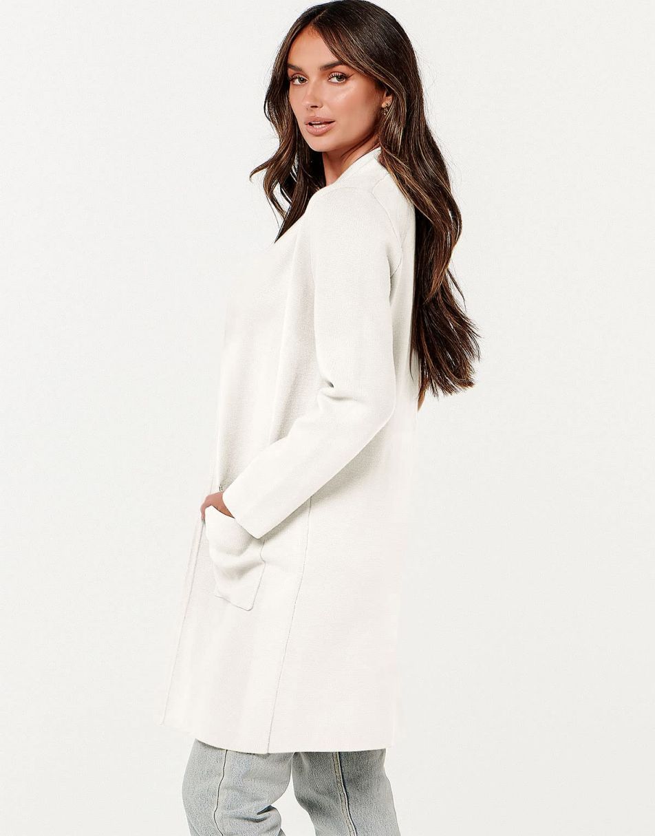 ANRABESS Cardigan Sweater for Women Casual 2023 Fall Winter Fashion Coat Long Sleeve Open Front Knit Coatigan Clothes