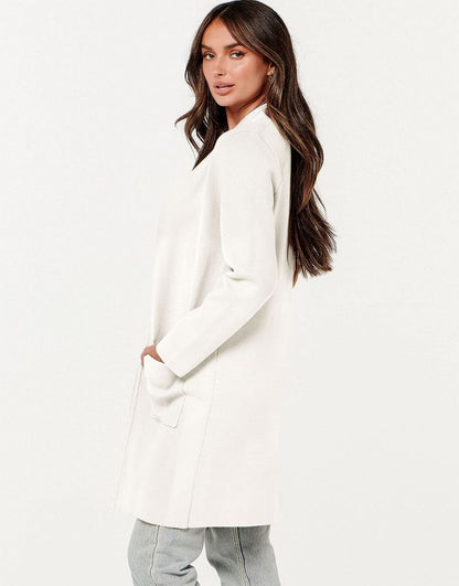 ANRABESS Cardigan Sweater for Women Casual 2023 Fall Winter Fashion Coat Long Sleeve Open Front Knit Coatigan Clothes