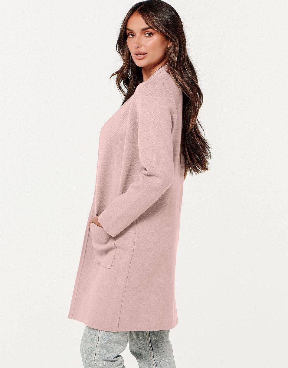 ANRABESS Cardigan Sweater for Women Casual 2023 Fall Winter Fashion Coat Long Sleeve Open Front Knit Coatigan Clothes