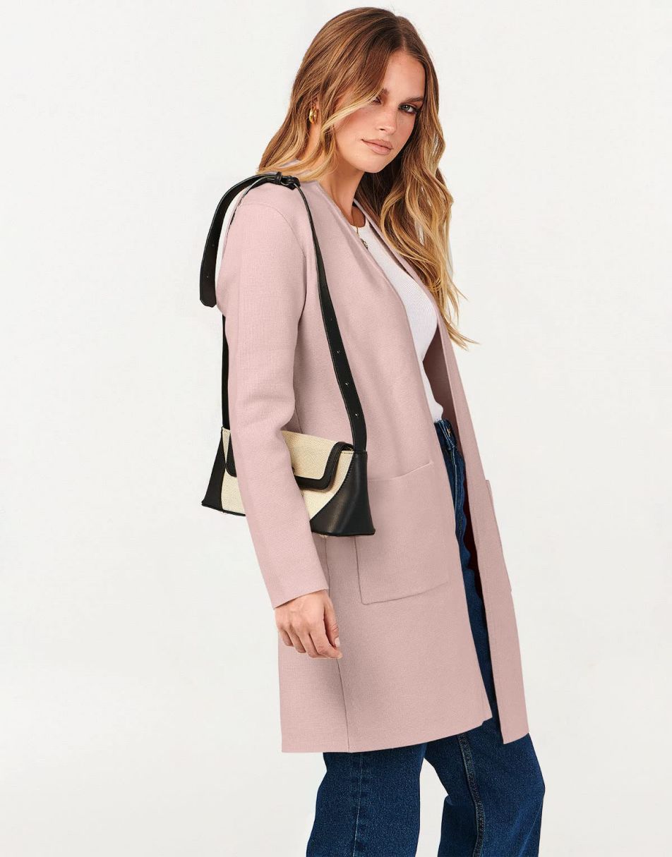 ANRABESS Cardigan Sweater for Women Casual 2023 Fall Winter Fashion Coat Long Sleeve Open Front Knit Coatigan Clothes