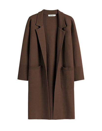 ANRABESS Cardigan for Women Oversized Open Front Sweater Coat Long Sleeve Lapel Blazer Jacket Fall Outwear Coatigan