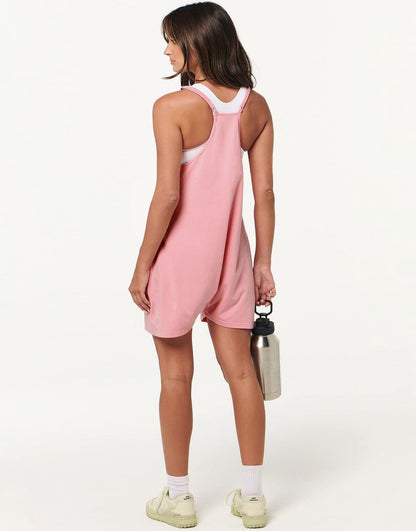 Anrabess Casual Rompers Loose Spaghetti Strap Shorts Jumpsuit with Pockets