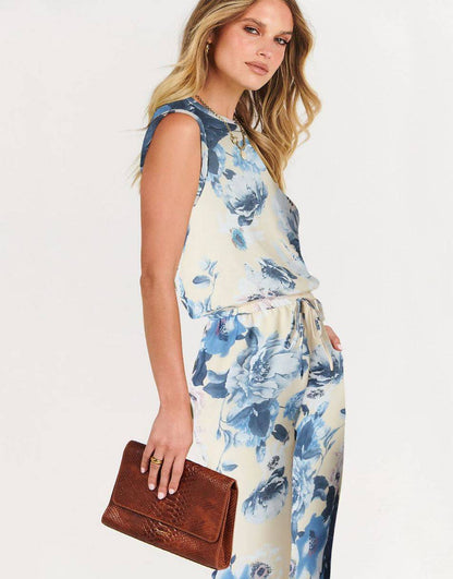 ANRABESS Crewneck Sleeveless Stretchy Jumpsuits Rompers with Pockets