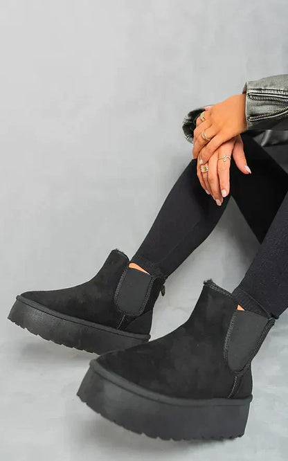 Non-Slip Thick Sole Plush Platform