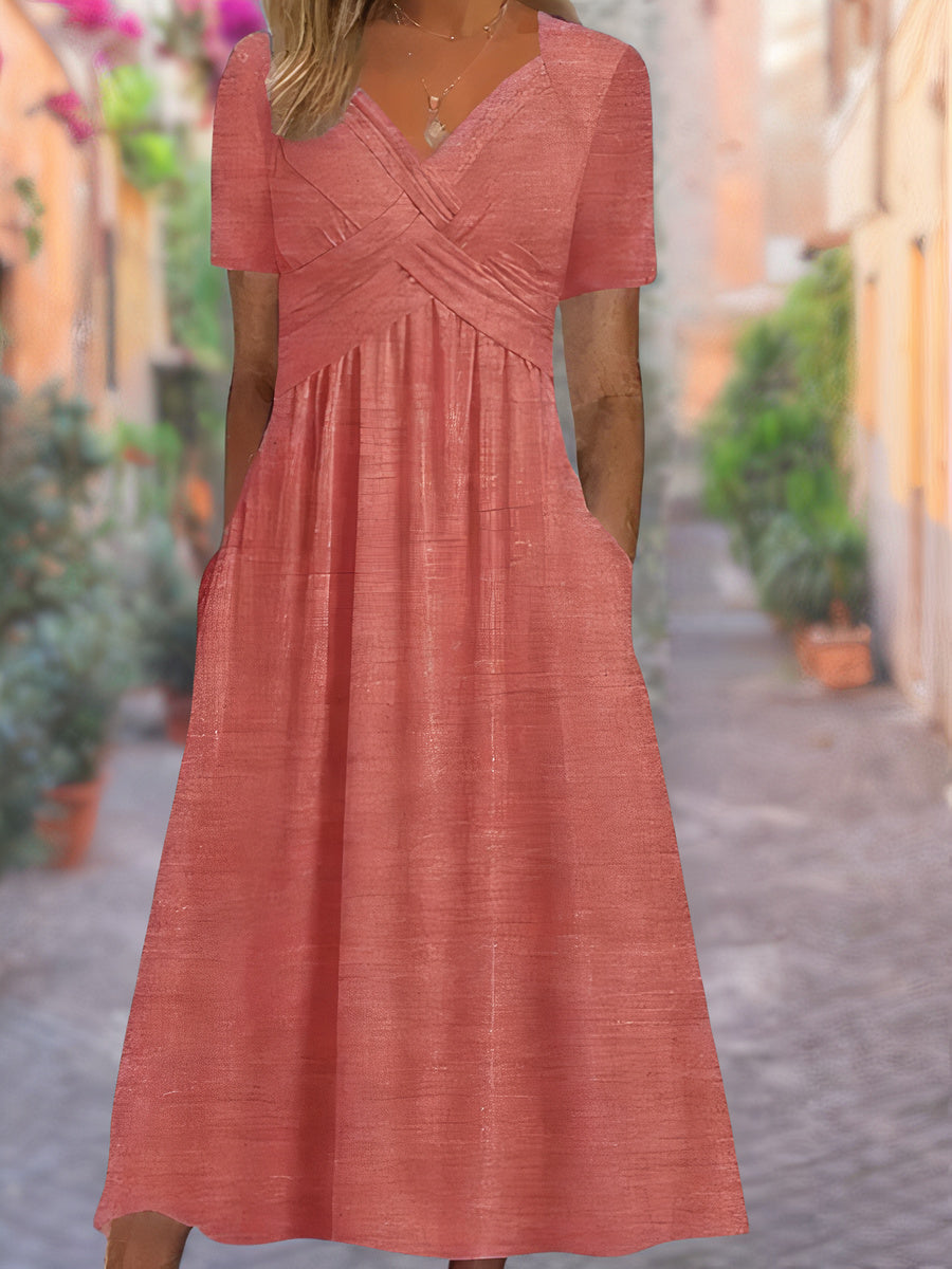 Comfortable V-Neck Dress
