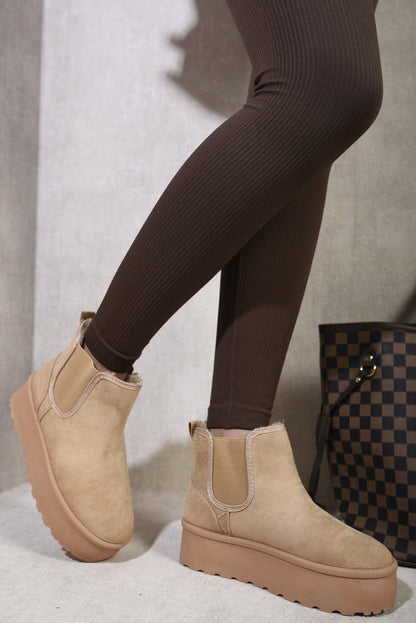 Non-Slip Thick Sole Plush Platform