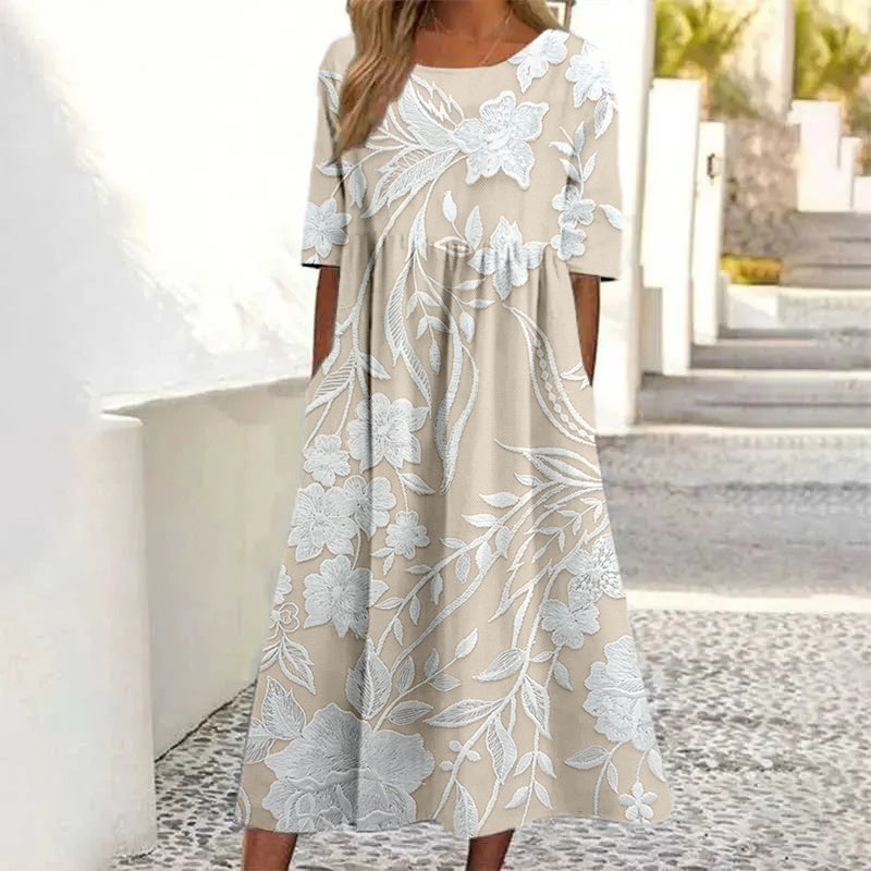 Women's Retro Floral Print Dress