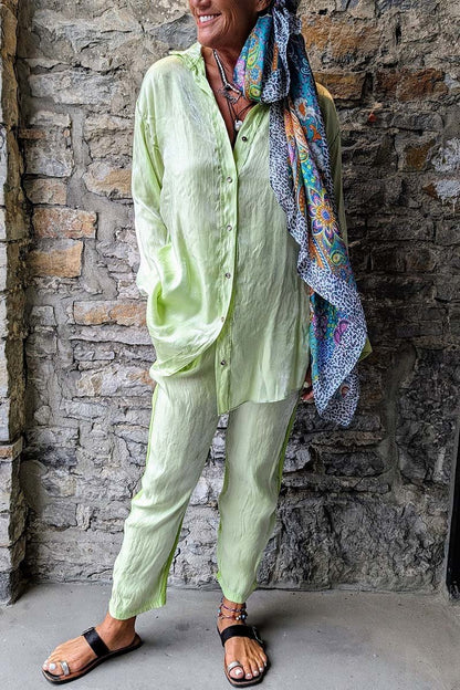 Women's casual mercerized solid color suit