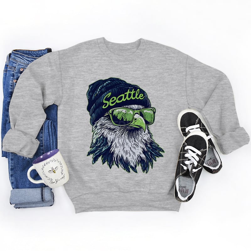 Spirit Animal Football Graphic Sweatshirts - City Animal Sports Pullover