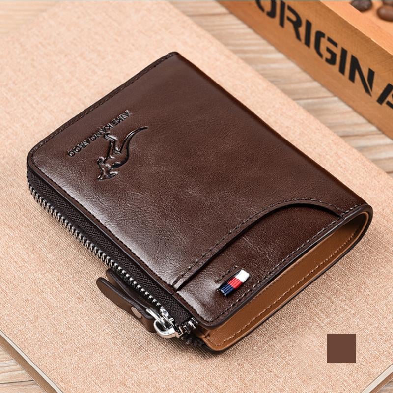Men Wallet Zipper  Purse ( RFID PROTECTED )