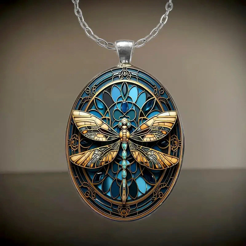 Boho Dragonfly Pendant Necklace