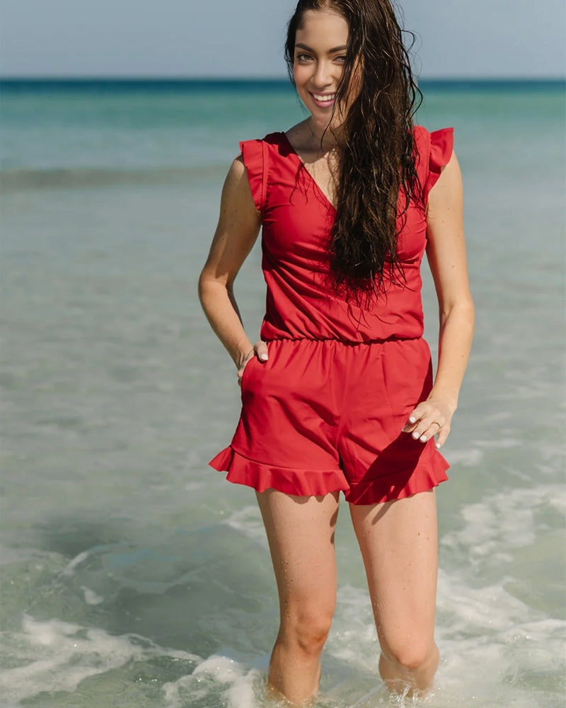 Built-in Bra Swim Romper