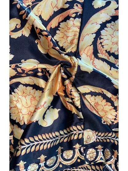 Women's Casual Dress Long Sleeve Bohemian Style Dress Long Sleeve Floral Tie Spring V Neck