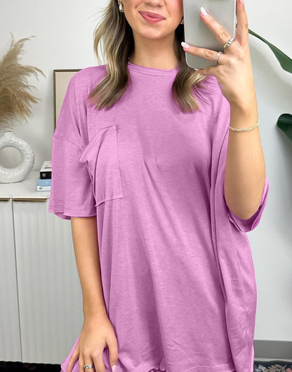 Women's Raw Edge Boxy Tee (Buy 3 Free Shipping)
